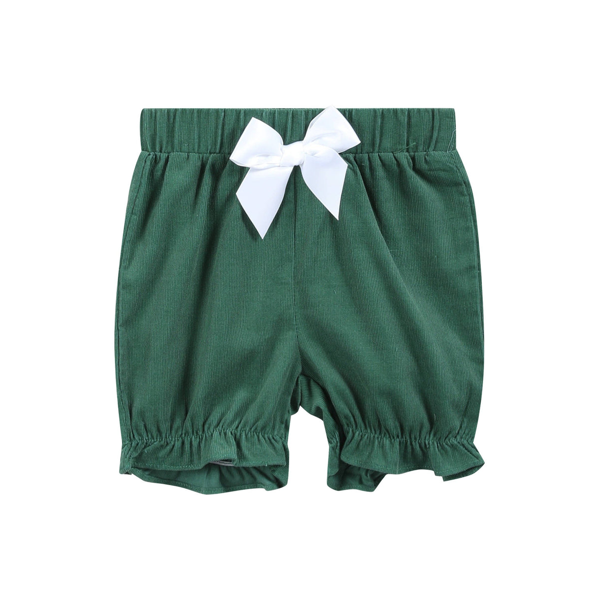 Green Corduroy Santa Smocked Dress and Bloomers